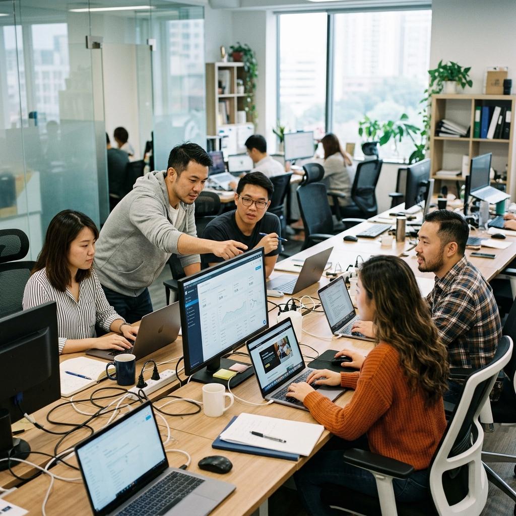 Link Building Japan team collaborating in our Tokyo office